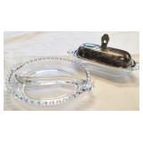 Butter Dish & Divided Relish Dish