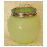 Jadeite Vase w/ Flower Frog lid