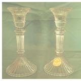 Pair of Full Lead Crystal Candlesticks by Lenox