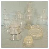 Group vintage glass jars