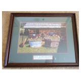 Framed Bob Timberlake Pumphouse Pansies