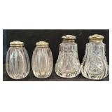 2 sets, Cut Crystal S&P-possible Sterling lids