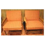 Pair Mid-Century arm chairs - orig upholstery