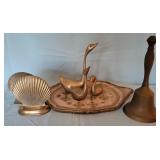 Lot of Assorted Items to include brass swans