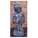 Concrete Girl Statue