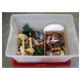 Christmas Decorations Plastic Tote