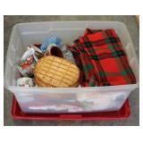 Christmas Decorations Plastic Tote