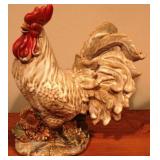Art Pottery Rooster 10 Inches Tall