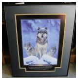 Framed Print Wolf 28.5 x 22
