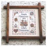 Framed Needlepoint - 13 x 11