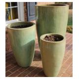 3pc Pottery Planter Set