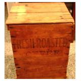 Fresh Roasted Coffee Wood Crate
