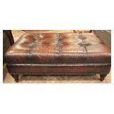 Tufted Leather Ottoman