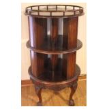 Round 2-Tier Mahogany Bookcase