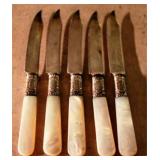 5pc Sterling Band Cocktail Knives
