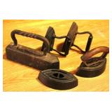 5pc Lot Antique Irons