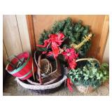 Assorted Baskets and Wreaths Lot