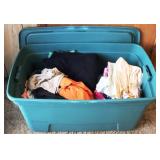 Plastic Tote w/full of Assorted Women