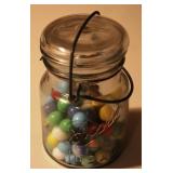 Ball Jar w/Marbles