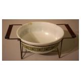 Vintage Pyrex Bowl w/ Holder 10.5 Inch