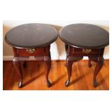 Pair of One Drawer End Tables
