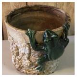 Frog Pottery Planter 6.5" x 7.5"