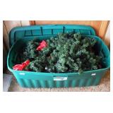 Christmas Decorations & Plastic Tote