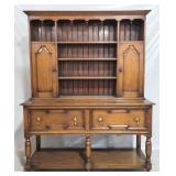 Vintage oak Welsh Cupboard, 2 part