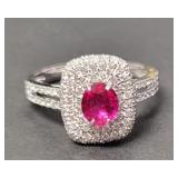 18kt Gold Ruby & Diamond Ring