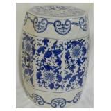 Blue & white porcelain garden stool