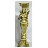 Figural gilded resin 46" plant stand
