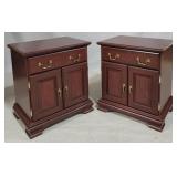 Pair mahogany bedside stands