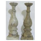 Pair candle prickets, 17"