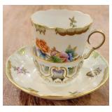 Rare Herend Queen Victoria Trembleuse Cup & Saucer