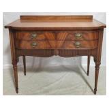 English Sheraton silver chest w/ backsplash