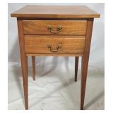 Tapered leg 2 drawer stand, 30 x 20 x 18