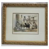 Framed engraving Colonial Goats