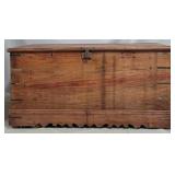 Monumental lift top chest with interior boxes