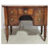 English fluted leg brandy board on rollers