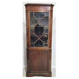 English 2 part corner cabinet