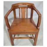 Teak wood side chair, 30 x 20 x 17