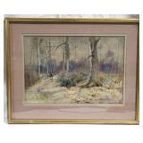 Watercolor hunt scene by Alice Fowler