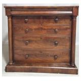 English 5 drawer chest with columns