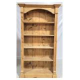 Pine open front bookcase, 72 x 36 x 9