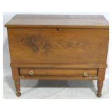 Primitive southern sugar chest with drawer