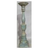 Distress painted torchere, 50 x 13