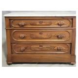 Victorian marble top chest, secret drawer