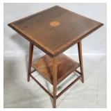English inlaid 2 tier table