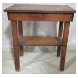 Vintage oak table, 30 x 26 x 15