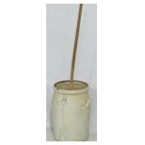 5 Gallon stoneware churn with dasher